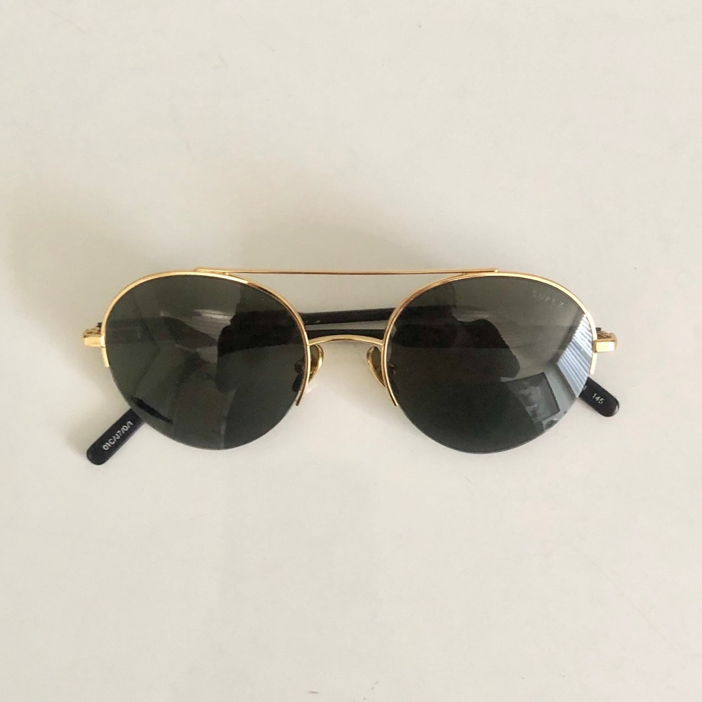 Black/Gold Cooper Sunglasses - Retrosuperfuture